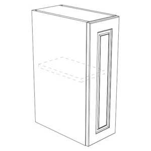 Thermofoil Modules WALL CABINET WITH 1 DOOR L/R + 1 SHELF