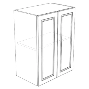 Thermofoil Modules WALL CABINET WITH 2 DOORS + 1 SHELF