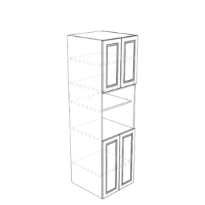 Thermofoil Modules PANTRY CABINET PM WITH 4 DOORS + 5 SHELVES