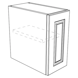 Thermofoil Modules WALL CABINET WITH 1 DOOR L/R + 1 SHELF