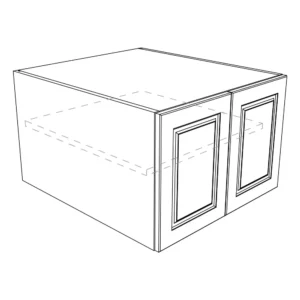 Thermofoil Modules WALL CABINET WITH 2 DOORS + 1 SHELF